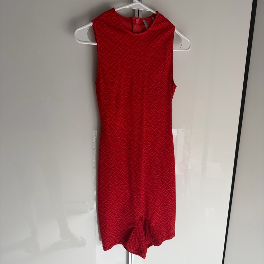 Fendi X Skims Red Jumpsuit - Picture 4 of 5